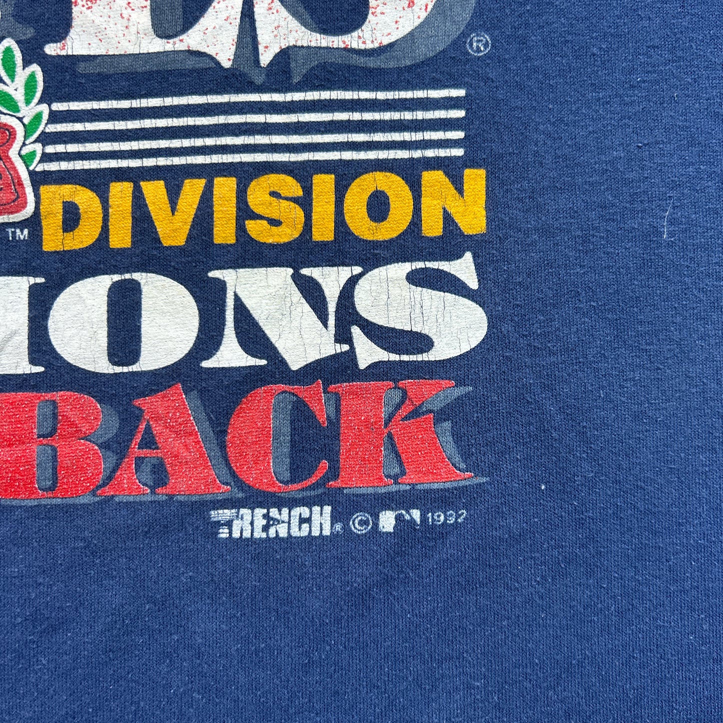 Vintage 90s MLB Braves Western Division Championships Back To Back 1992 T-shirt