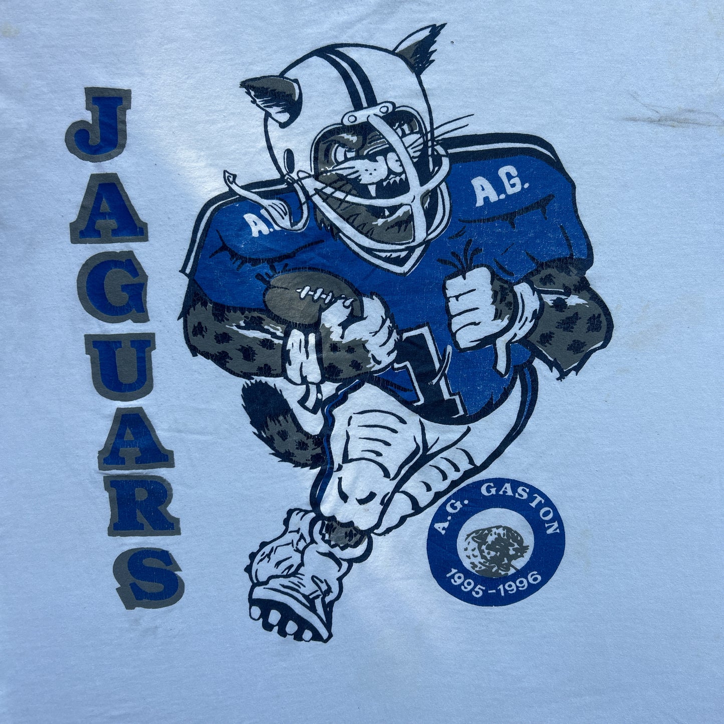 Vintage 90s NFL College Football, A.G. Gaston, Jaguars 1995/96 T-shirt