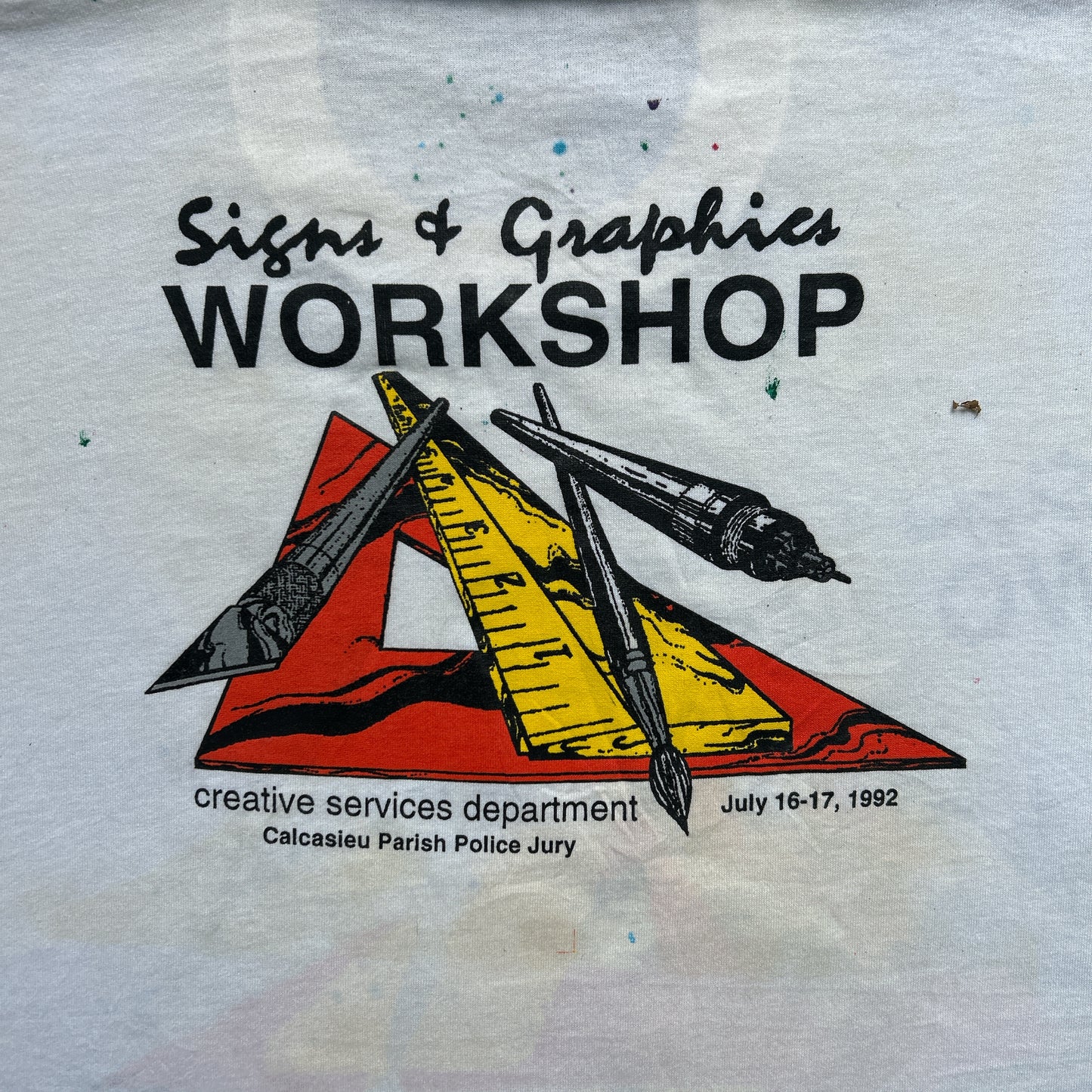 Vintage 90s Signs and Graphics Workshop, Art School 1992 T-shirt