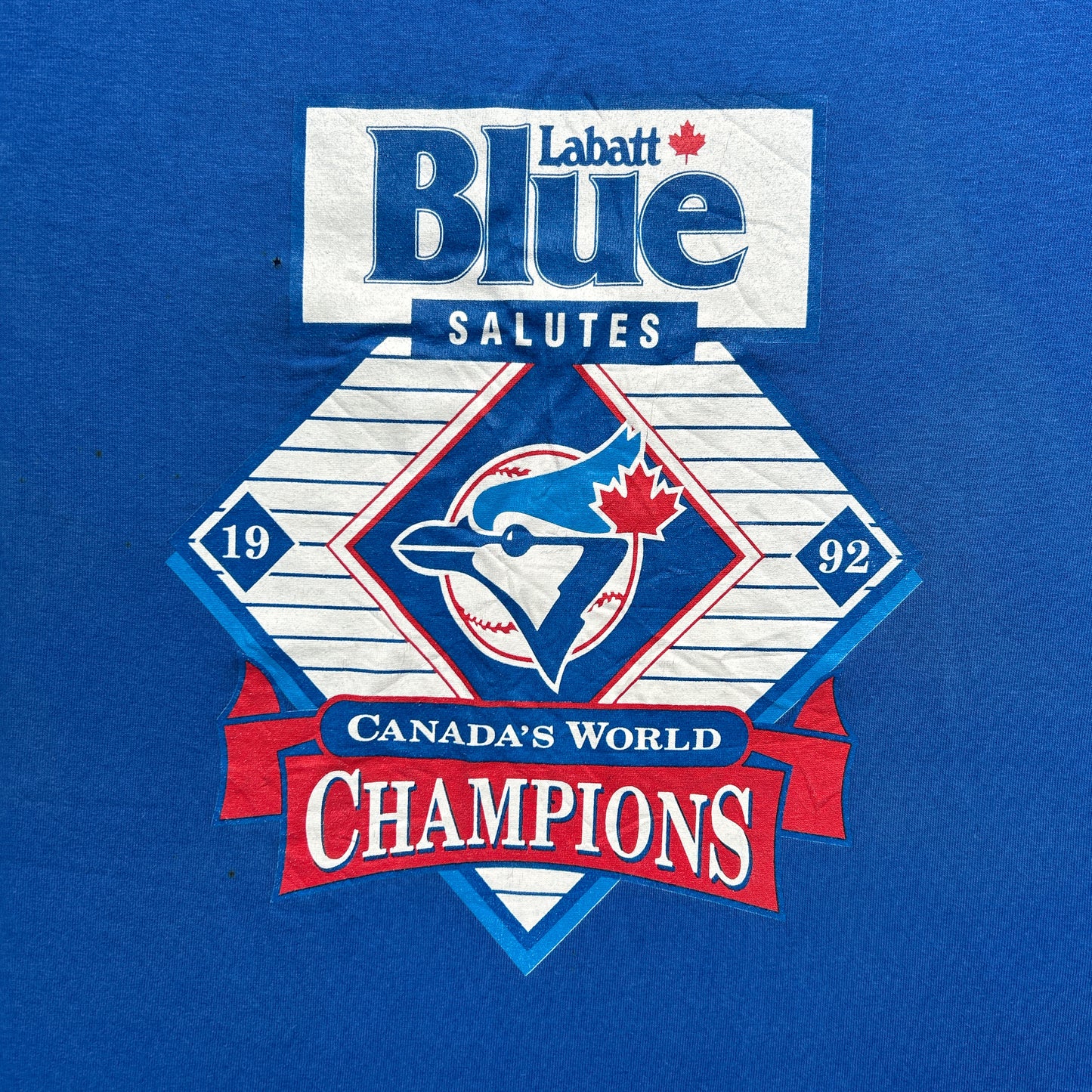 Vintage 90s USA MLB Labott Blues Salutes, Canadian World Champions 1992 T-shirt