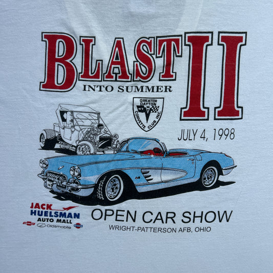 Vintage 90s July 4th 1998 Blast Into Summer 2 Open Car Show T-shirt