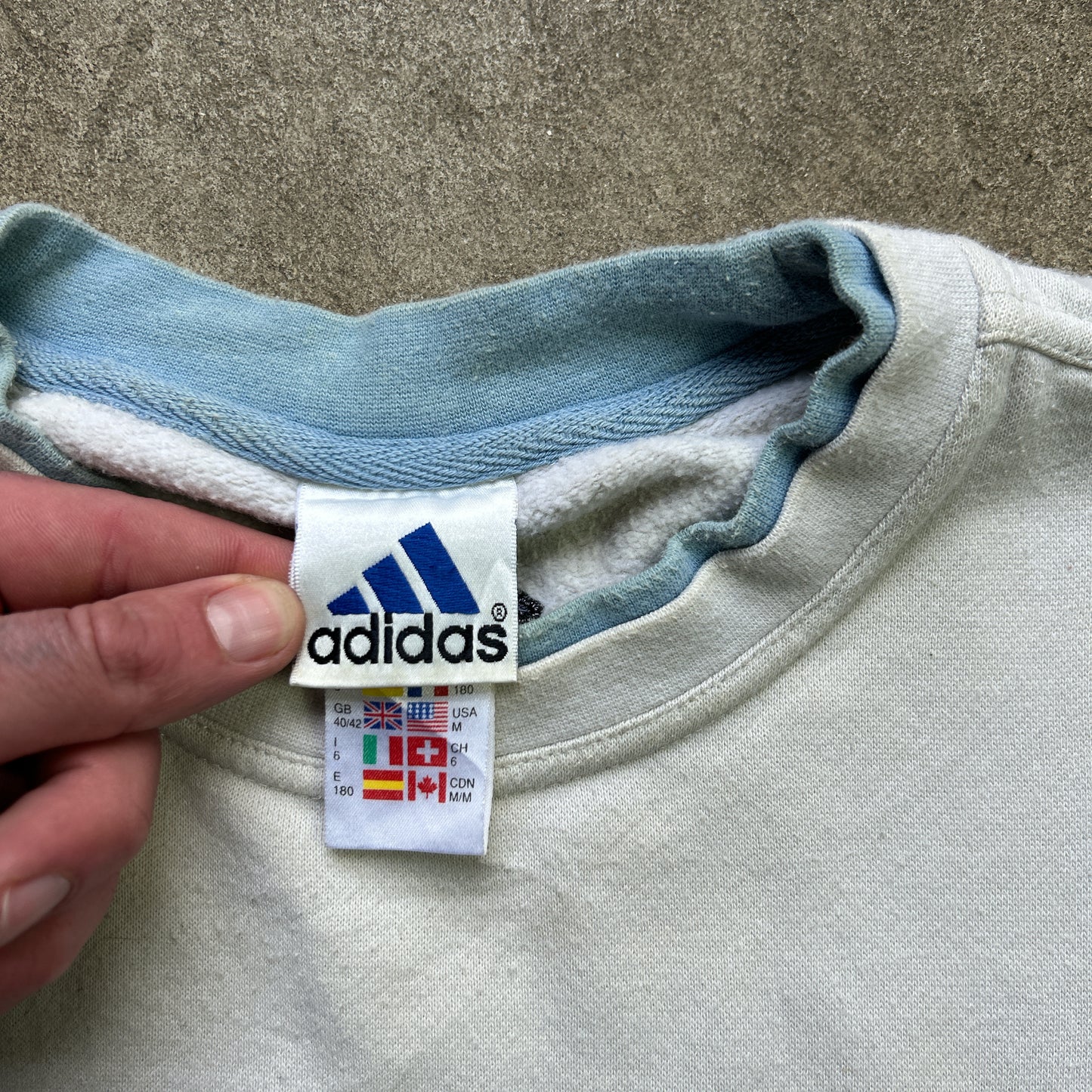 Vintage 90s Adidas Three Tone Crewneck Sweatshirt