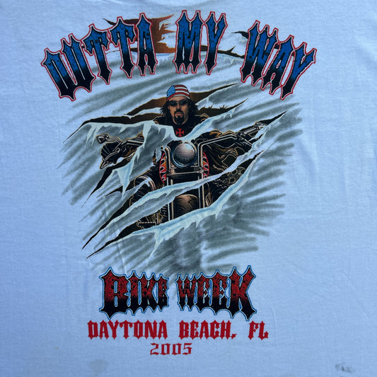 Vintage 2000s Outta My Way Bike Week Daytona Beach, Florida, 2005 T-shirt