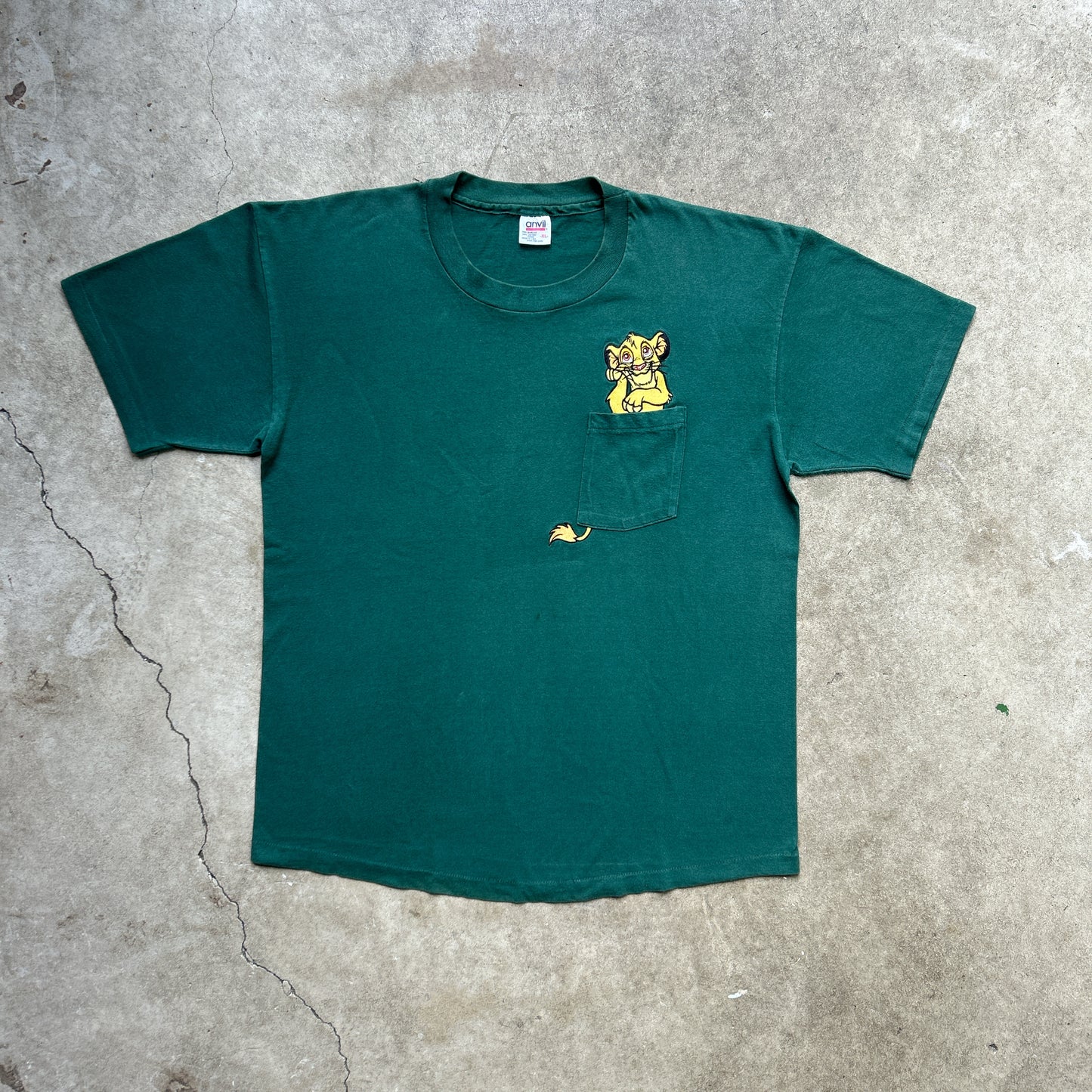 Vintage 90s The Lion King Simba Embroidered T-Shirt