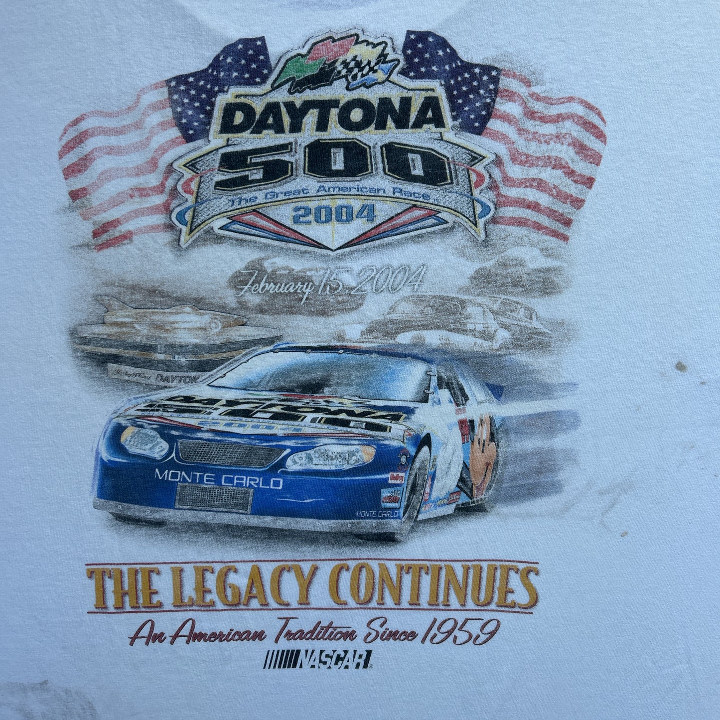 Vintage 2000s Daytona 500 "The Legacy Continues" Nascar 2004 T-shirt