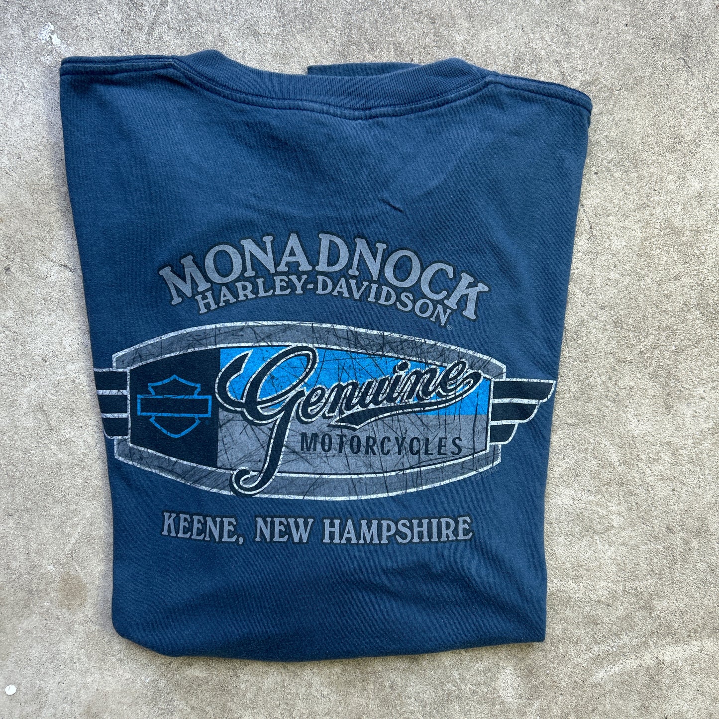 Vintage 2000s Harley Davidson Motorcycles, Power Freedom, New Hampshire T-shirt