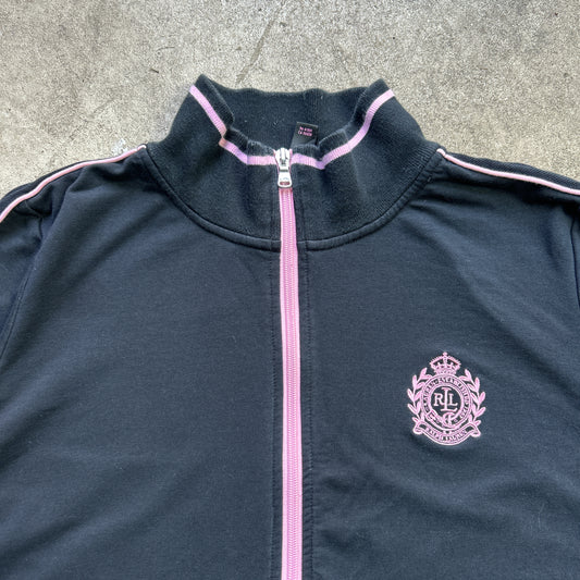 Vintage 2000s Lauren Ralph Lauren Pink and Black Tracksuit Jumper