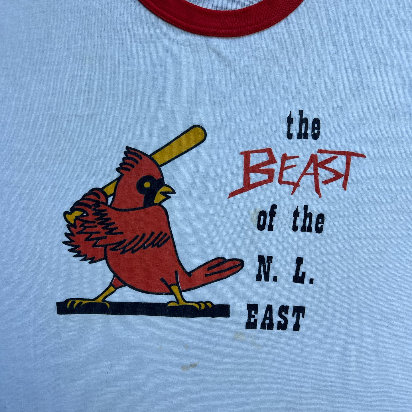 Vintage 70s St. Louis Cardinals, The Beast Of The N. L. East. MLB Baseball Ringer T-shirt