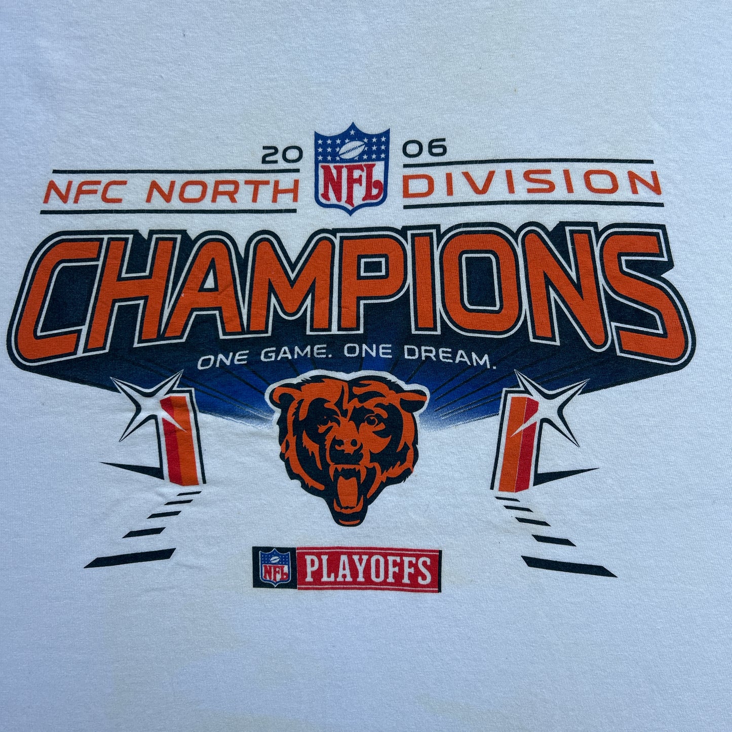 Vintage 2000s NFL NFC North Division Champions Chicago Bears 2006 T-shirt