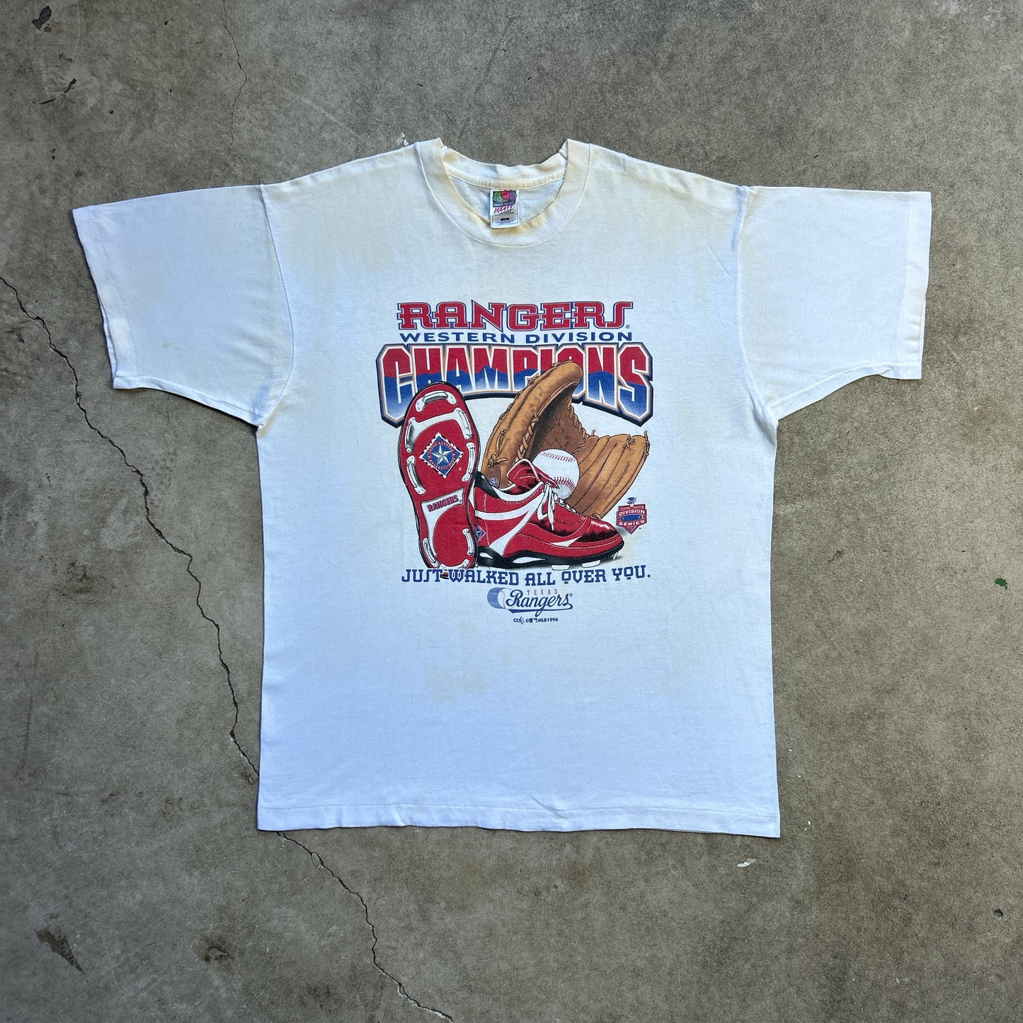 Vintage 90s Texas Ranger Western Division Champions, MLB 1996 T-shirt
