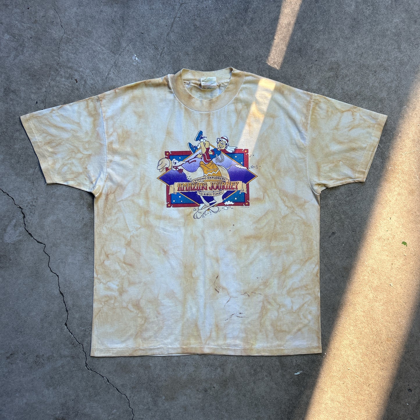 Vintage 90s Young Explorers Amazing Journey to Bible Times, Dude on Camal 1993 T-shirt
