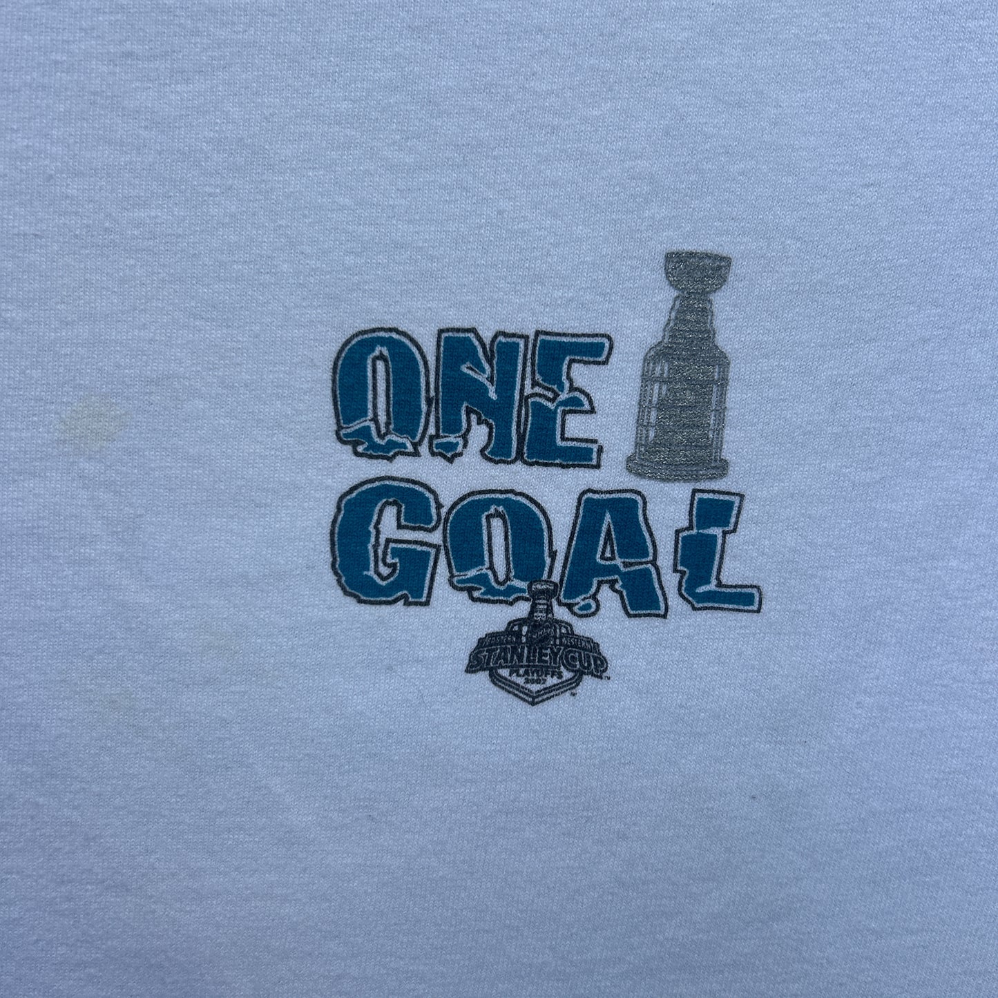 Vintage 2000s NHL Stanley Cup, San Jose Sharks, One Team One Goal T-shirt