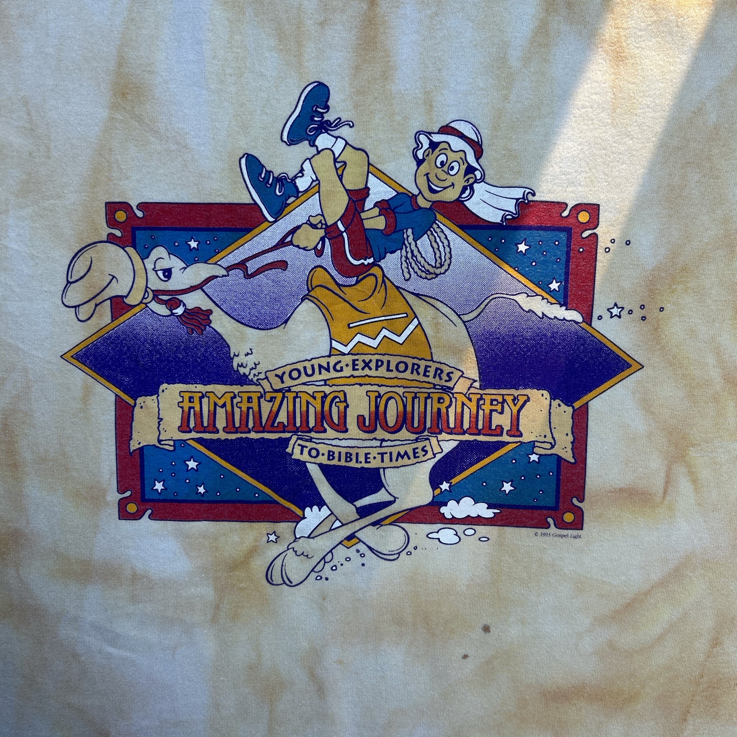 Vintage 90s Young Explorers Amazing Journey to Bible Times, Dude on Camal 1993 T-shirt