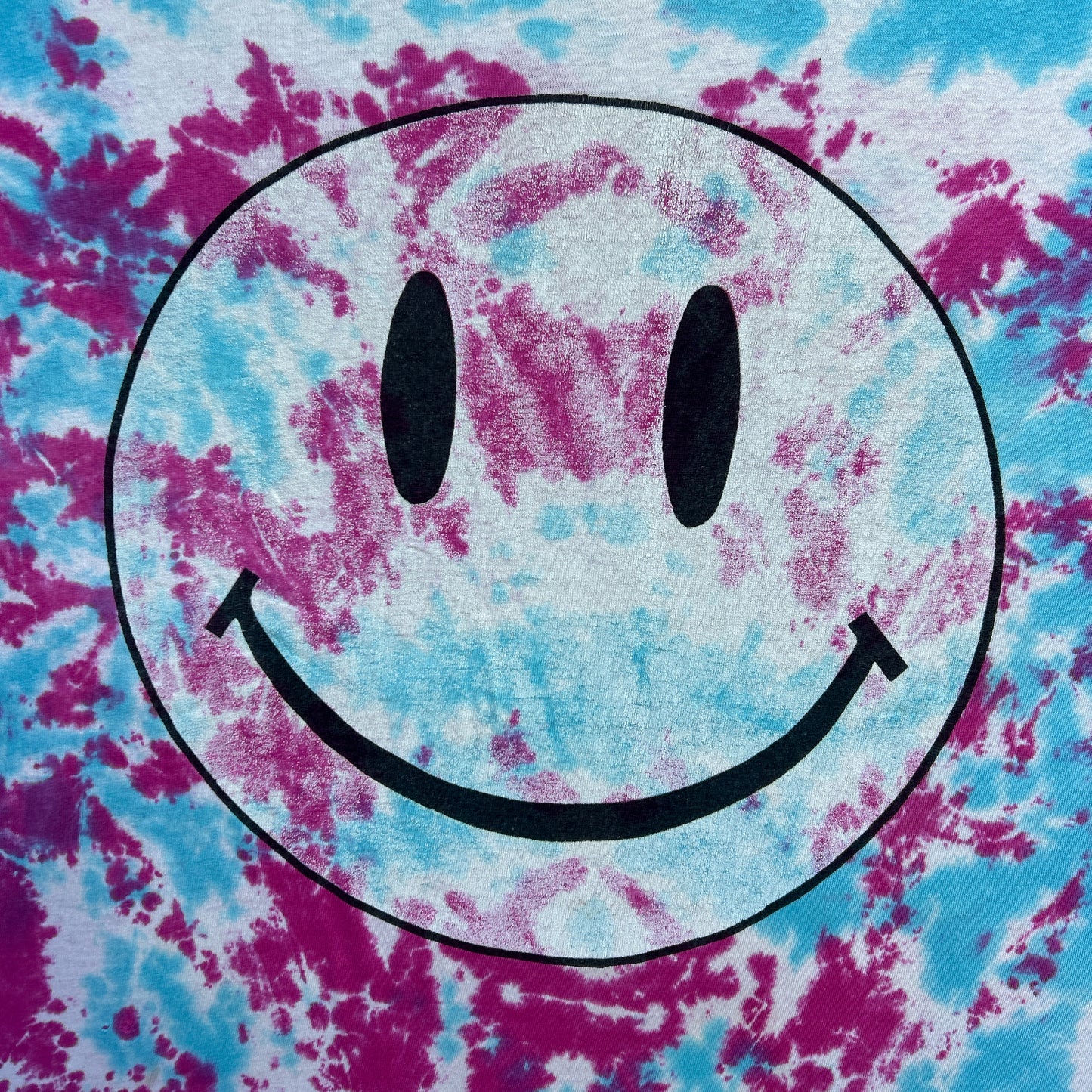 Vintage 90s Colourful Tie Dye Smiley Face T-shirt
