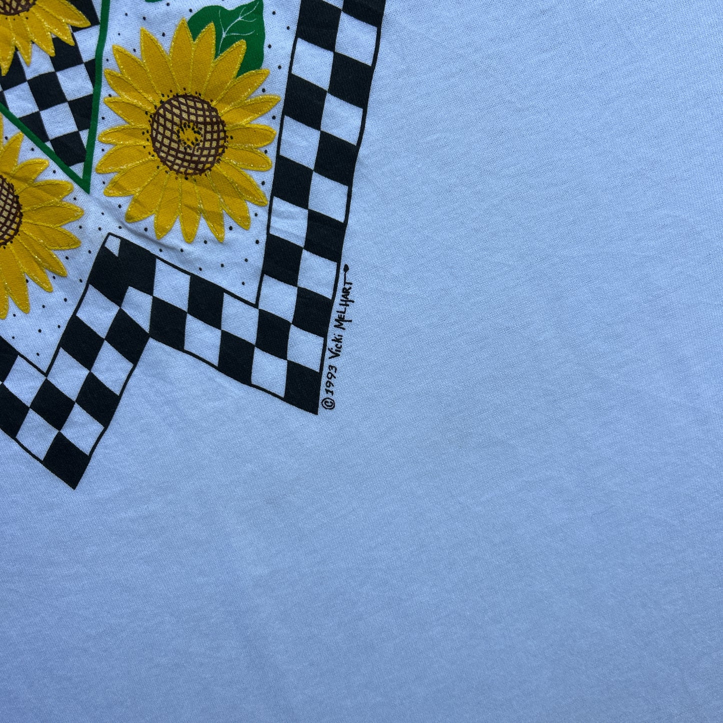 Vintage 90s Vicki Melhart Sunflower 1991 T-Shirt