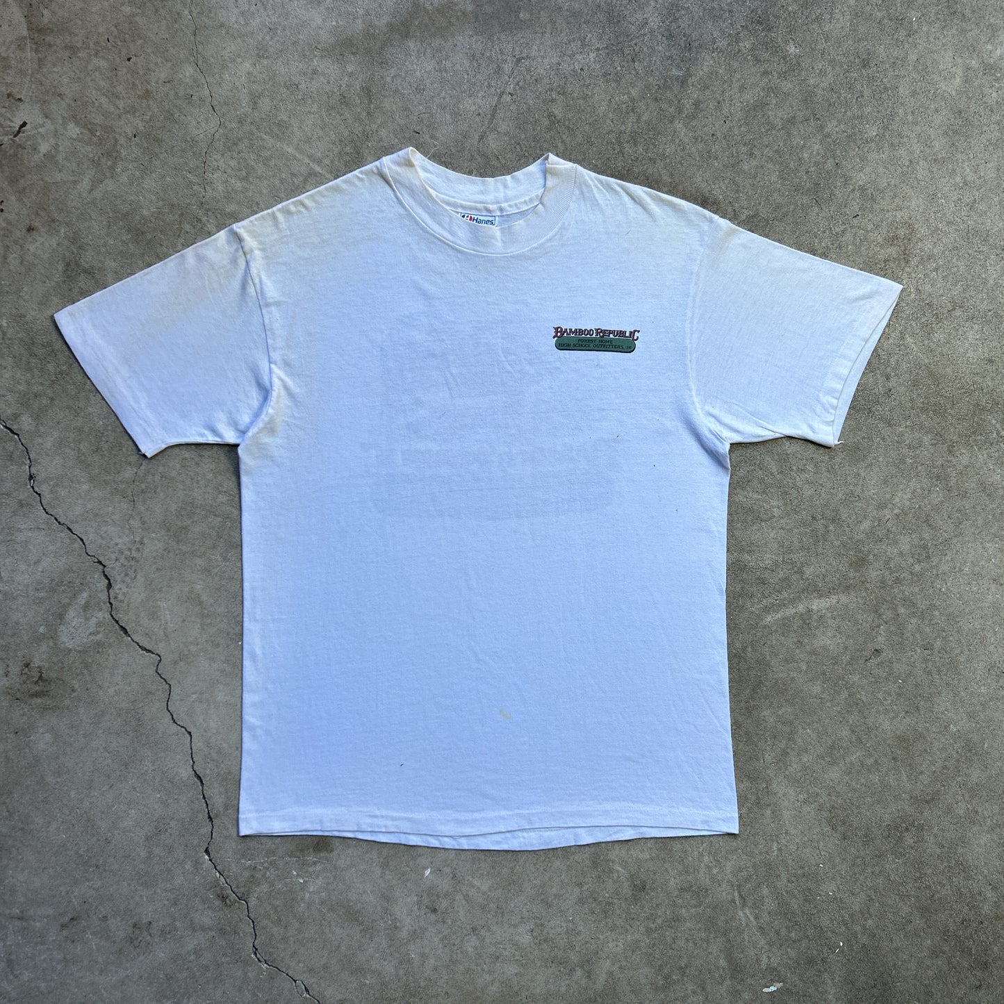 Vintage 80s Bamboo Republic Forest Home High School Outfitters T-shirt