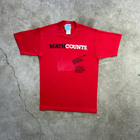 Vintage 80s Math Counts, Property Of The Mathletic Department T-shirt