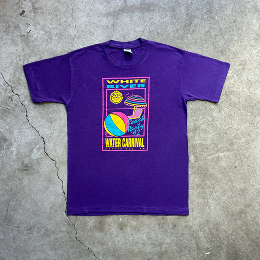 Vintage 90s White River Water Carnival 1992 Downtown Derby T-shirt