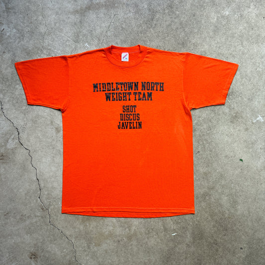 Vintage 90s Middletown North Weight Team, Shot, Discus, Javelin T-shirt