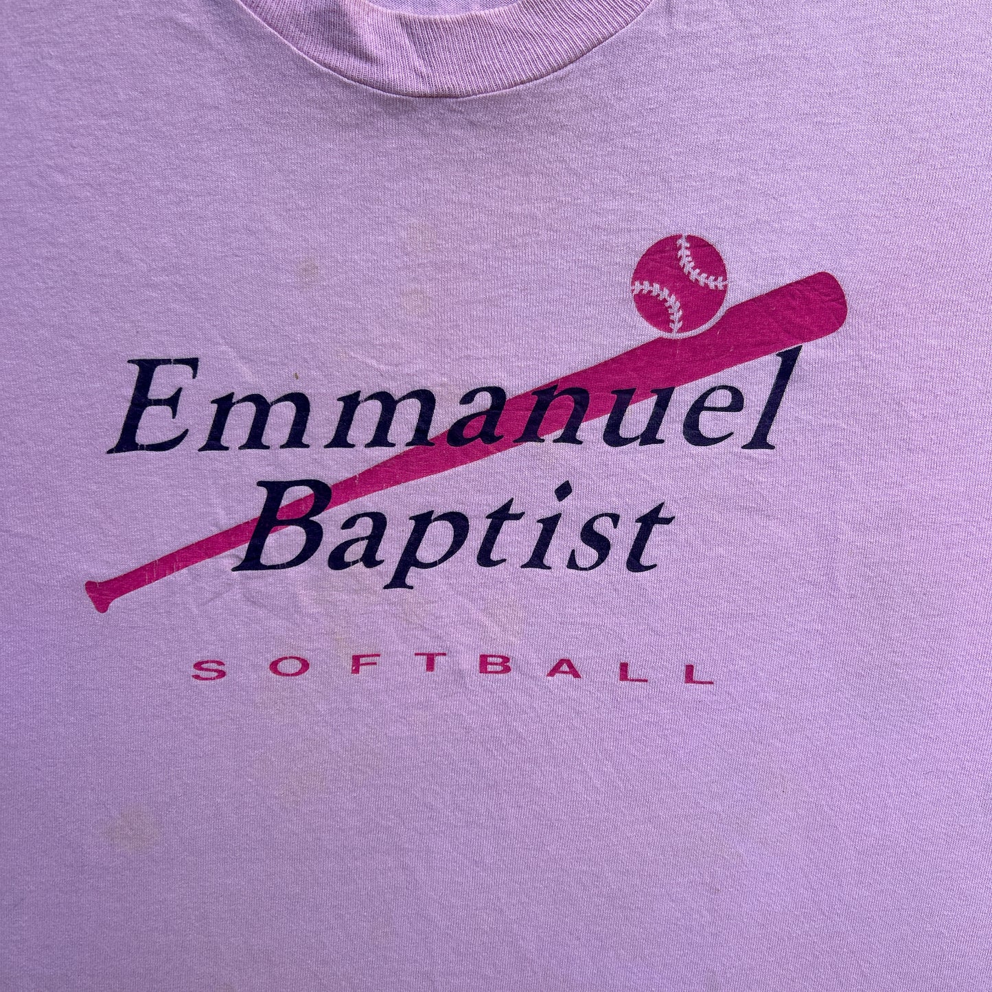 Vintage 90s Emmanuel Baptist, Softball Religion T-shirt