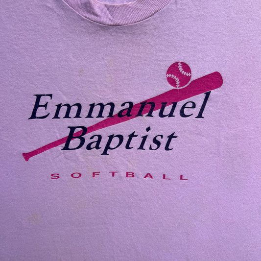 Vintage 90s Emmanuel Baptist, Softball Religion T-shirt
