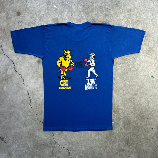 Vintage 80s I'm Locked Out By My Cat, Cat Montgomery VS. UAW Local 145 Region 4 T-shirt