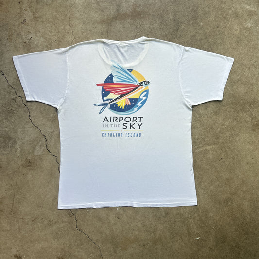 Vintage 90s Flying Fish, Airport In The Sky, Catalina Island Airport T-shirt