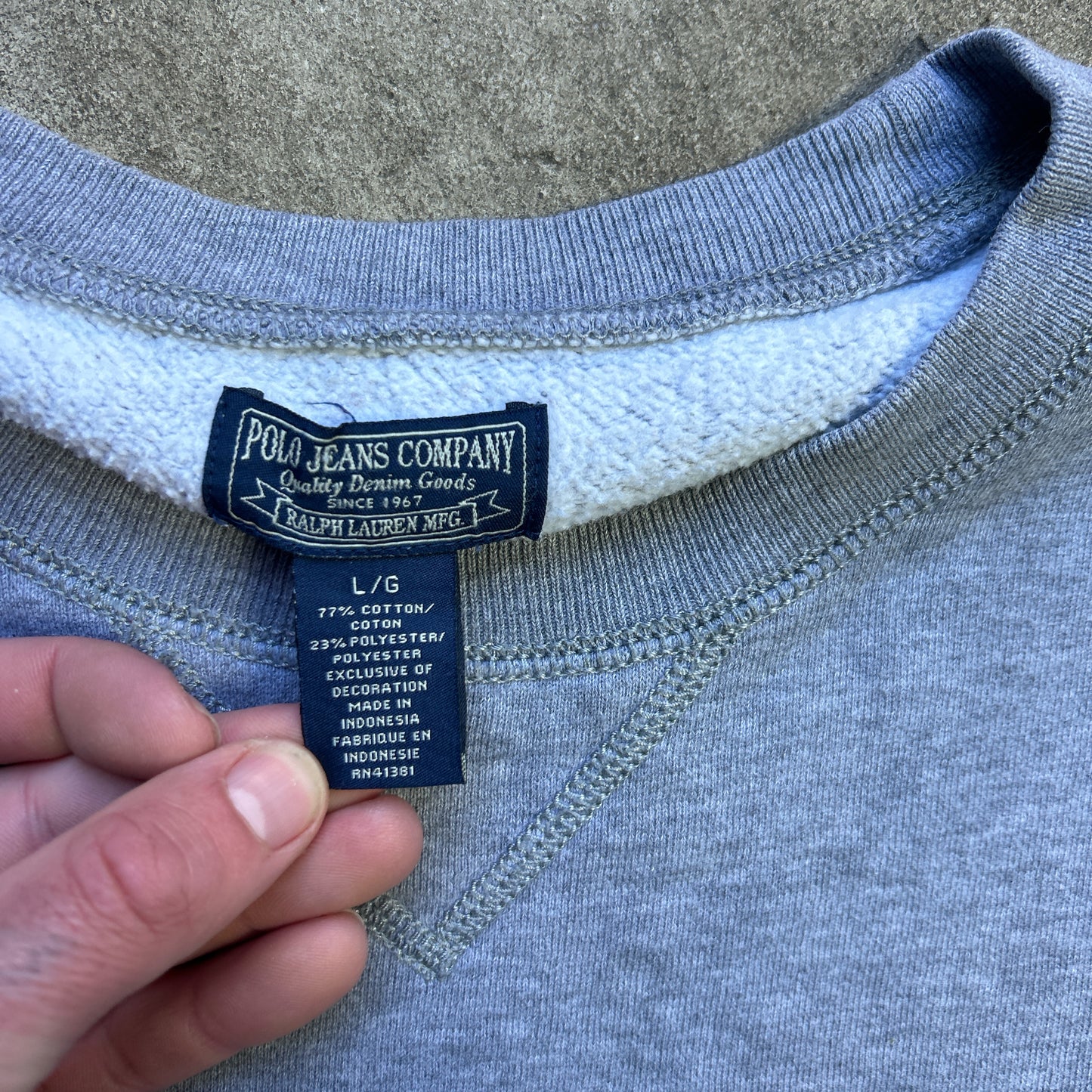 Vintage 2000s Grey Ralph Lauren Crewneck Sweatshirt