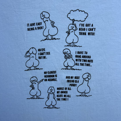 Vintage 90s Dick Joke Comic Strip T-shirt