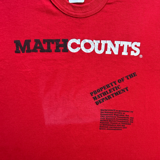Vintage 80s Math Counts, Property Of The Mathletic Department T-shirt