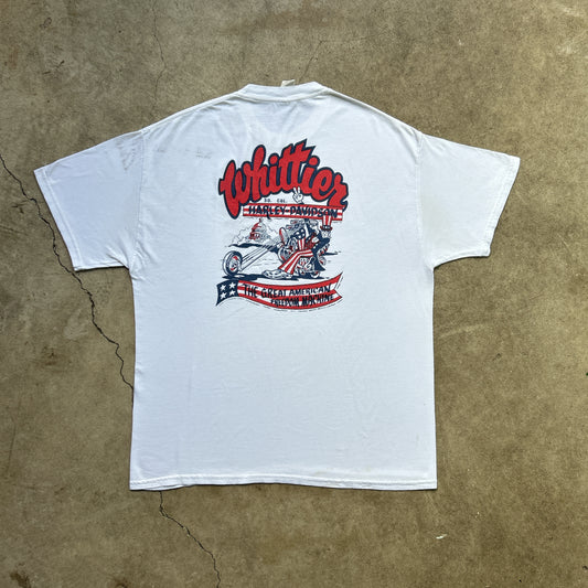 Vintage 90s Harley Davidson Motorcycles The Great American Freedom Machine, Uncle Sam T-shirt