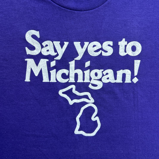 Vintage 80s Say Yes To Michigan!, 1982 T-shirt
