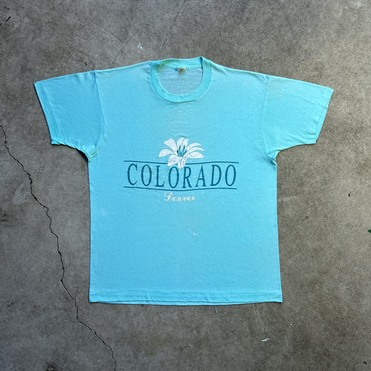 Vintage 90s USA Denver Colorado, Cute Flower T-shirt