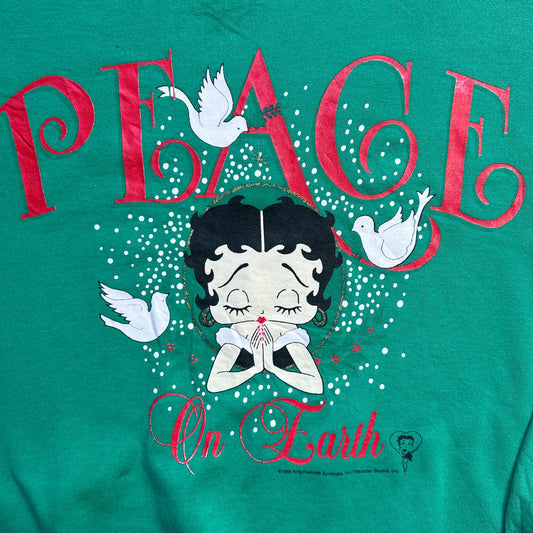 Vintage 90s Betty Boop Peace On Earth 1993 Crewneck Sweatshirt