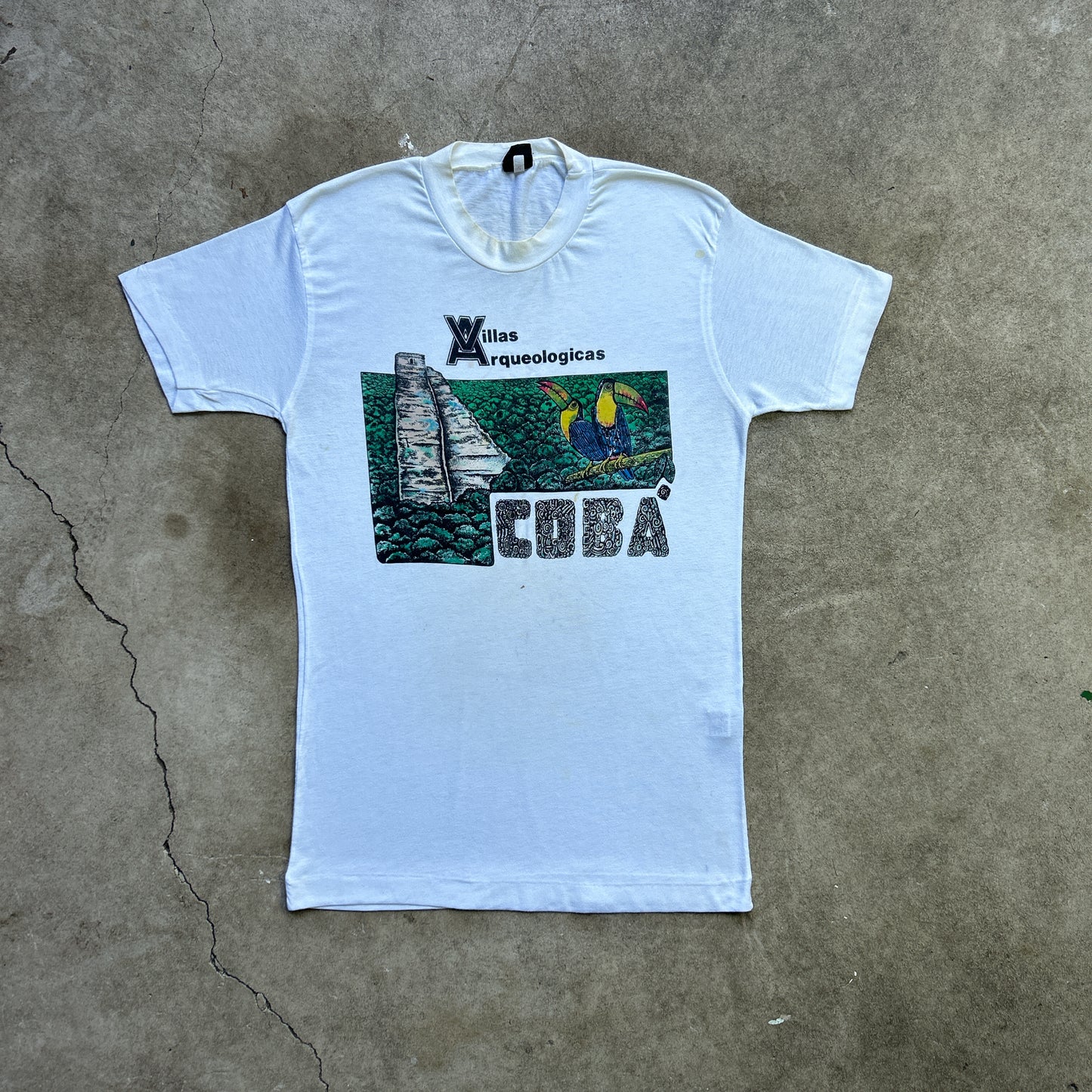 Vintage 80s Villas Arqueologicas Coba, Cuba, South American Rainforest T-shirt