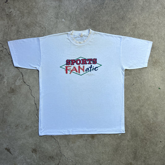 Vintage 90s Shoebox Greeting Card, Sports Fanatics T-shirt