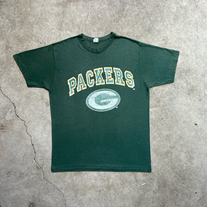 Vintage 80s USA NFL, Green Bay Packers Team Merchandise Graphic Print T-shirt