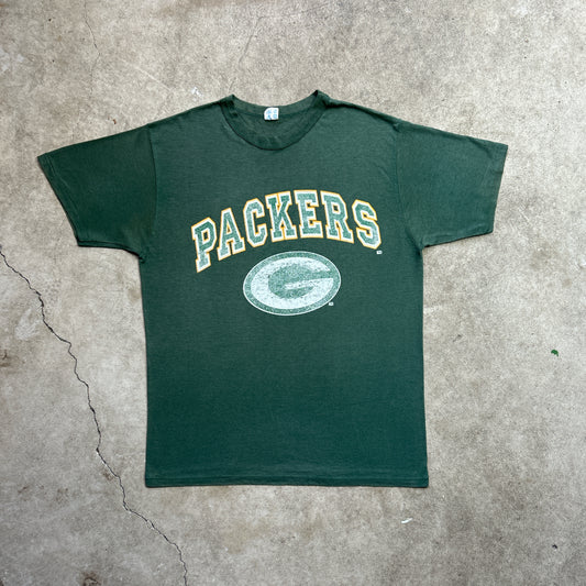 Vintage 80s USA NFL, Green Bay Packers Team Merchandise Graphic Print T-shirt