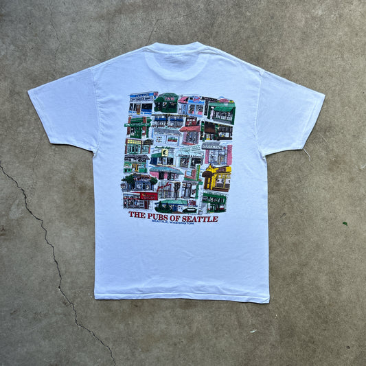 Vintage 90s The Pubs Of Seattle,  USA 1993 T-shirt
