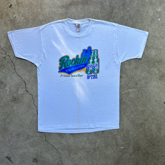 Vintage 2000s Rockin Twin Cities, A Unique State of Beer USA, Summer of 2000s T-shirt