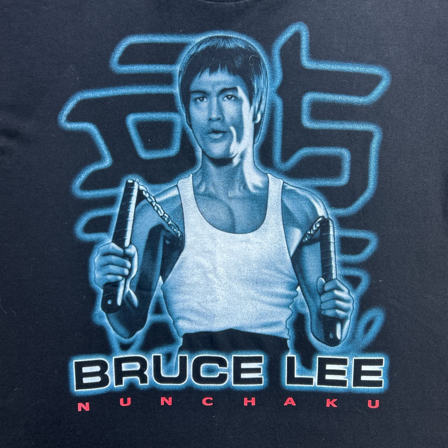 Vintage 90s Rare Bruce Lee Nunchaku, Movie T-shirt