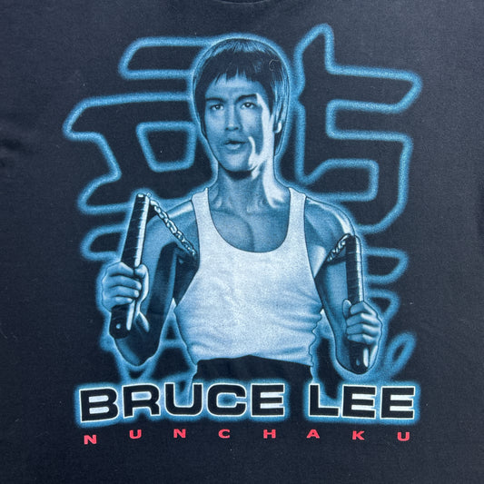 Vintage 90s Rare Bruce Lee Nunchaku, Movie T-shirt