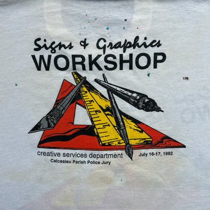 Vintage 90s Signs and Graphics Workshop, Art School 1992 T-shirt