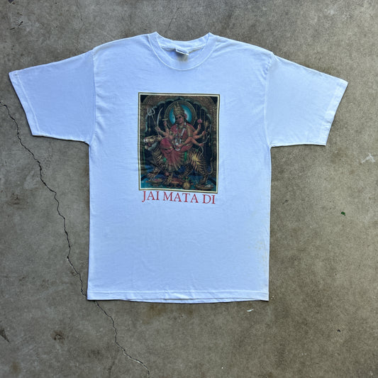 Vintage 90s Asian God Jai Mata Di T-shirt
