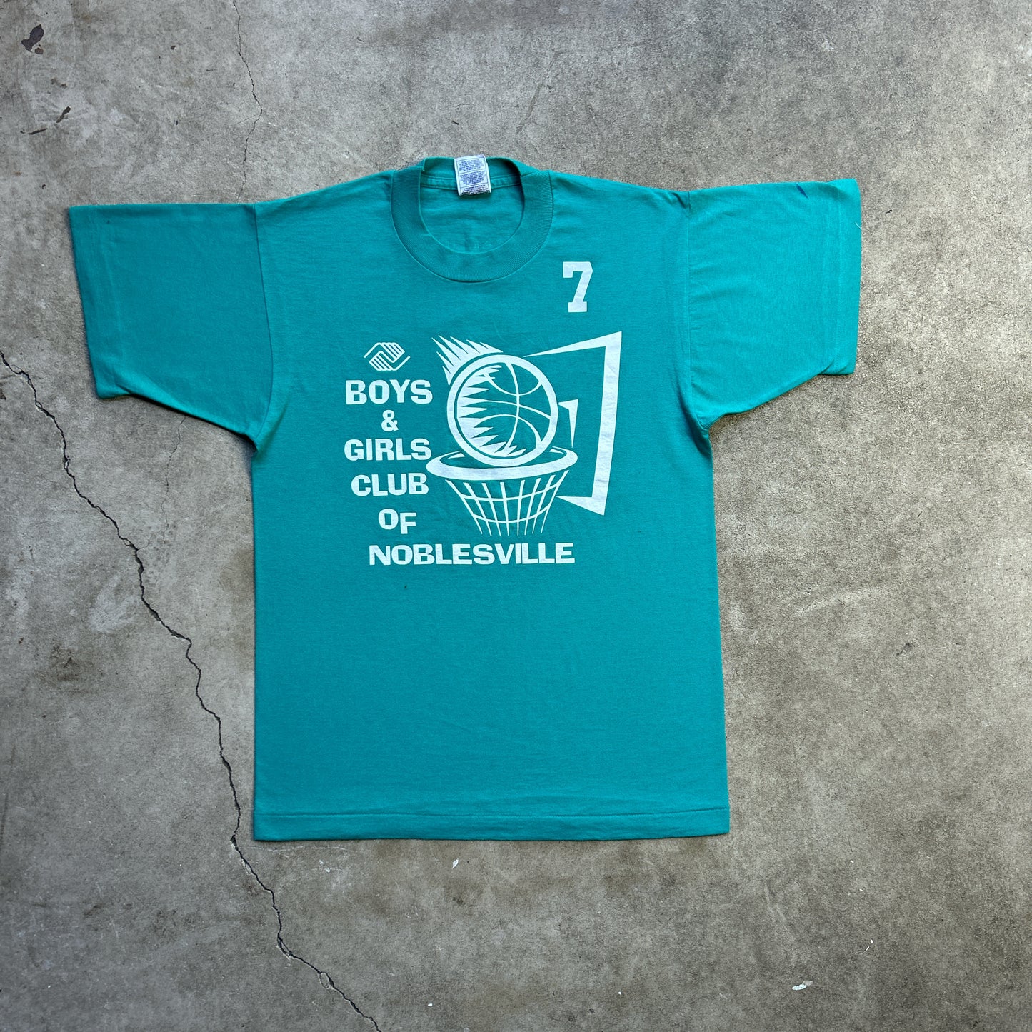 Vintage 90s Boys & Girls Club Of Noblesville, Number 7 T-shirt