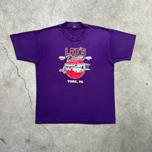 Vintage 90s Lees Diner, York, PA, USA, Vintage Cars T-shirt