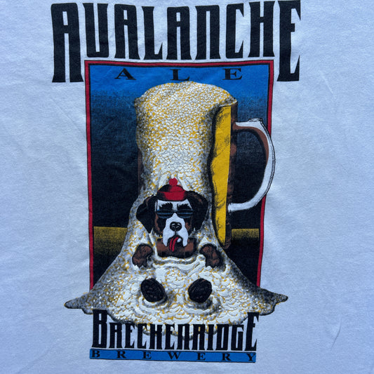 Vintage 90s Avalanche Ale, Breckenridge Brewery, Drunk Dog In Beer, Graphic T-shirt&nbsp;