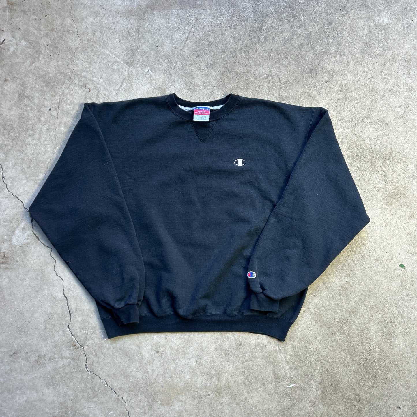 Vintage 2000s All Black Champion Crewneck Sweatshirt