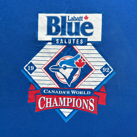 Vintage 90s USA MLB Labott Blues Salutes, Canadian World Champions 1992 T-shirt