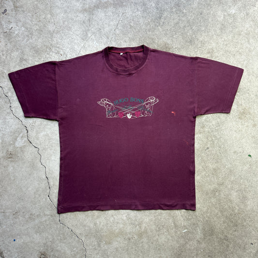 Vintage 80s Rare Archive Hugo Boss Green Valley Bladon T-shirt
